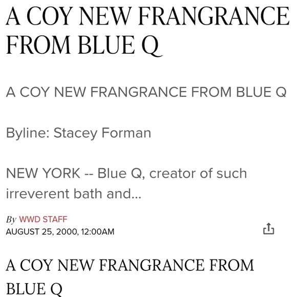 BLUE Q  Unavailable 1oz Perfume and Book Set Discontinued Retired Rare - Picture 7 of 11